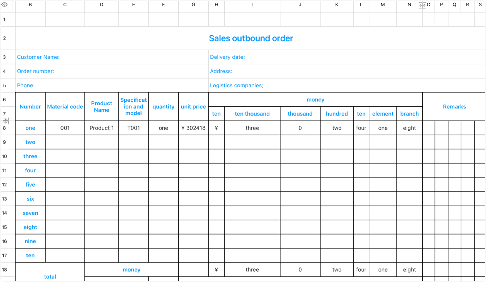 Sales release form 1